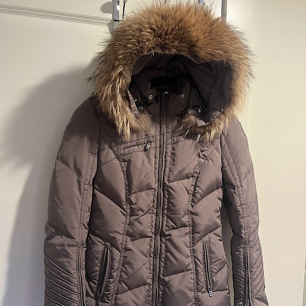 BOGNER ski jacket 2 XS coat 100% real raccoon fur trim